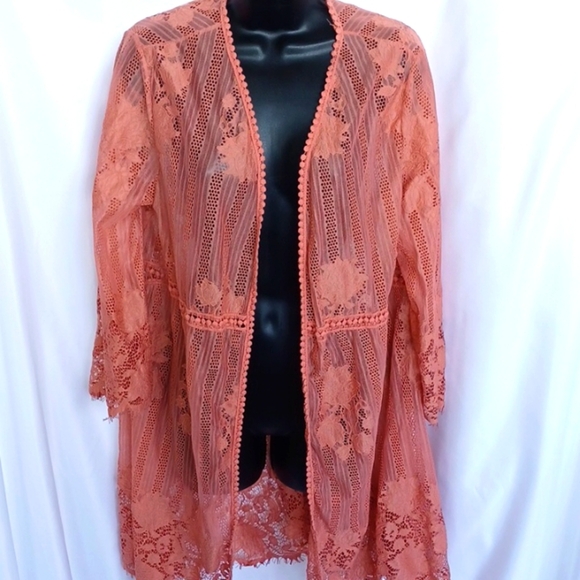 Miss Chievous Dusty Rose Open Long Wrap  Size Large - Picture 1 of 8